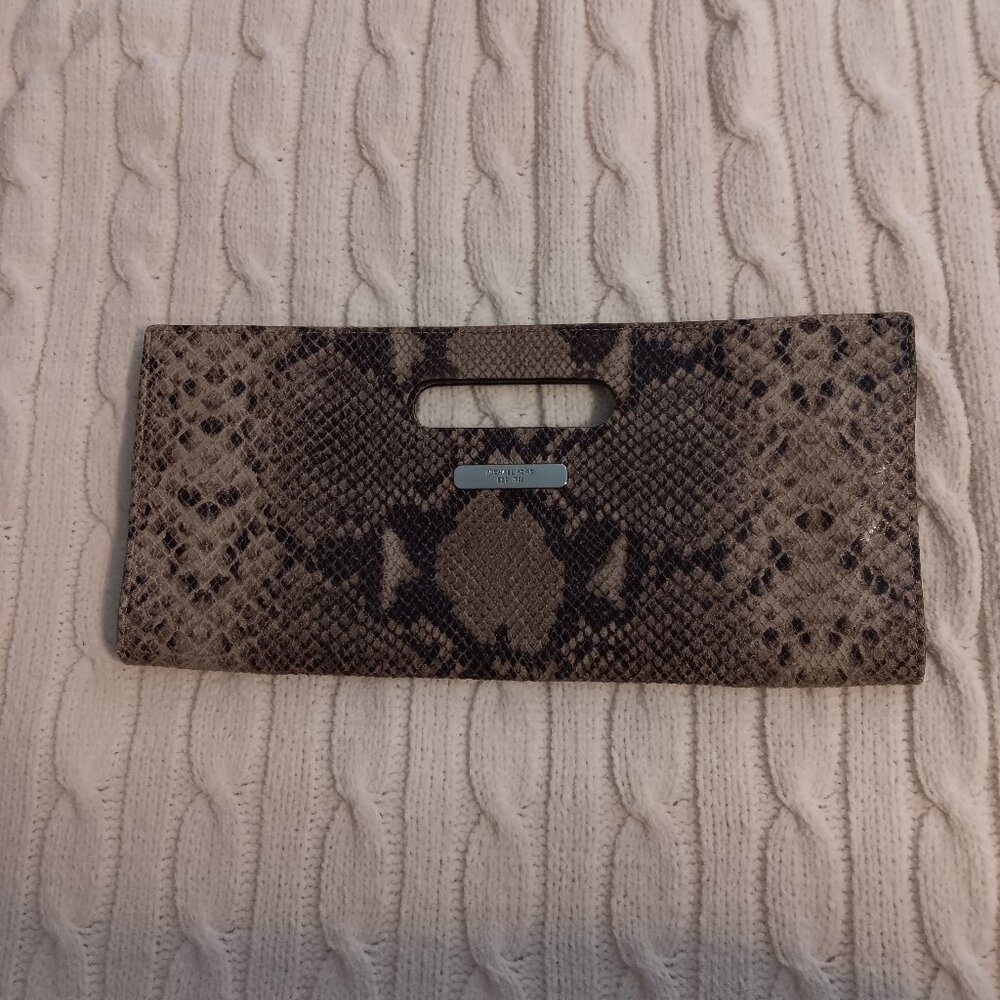 Michael Kors snakeskin patterned clutch